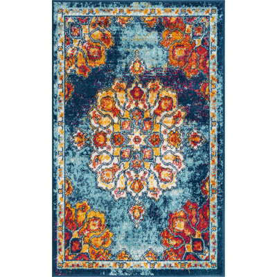 Tapis traditionnel bleu Troayurgh