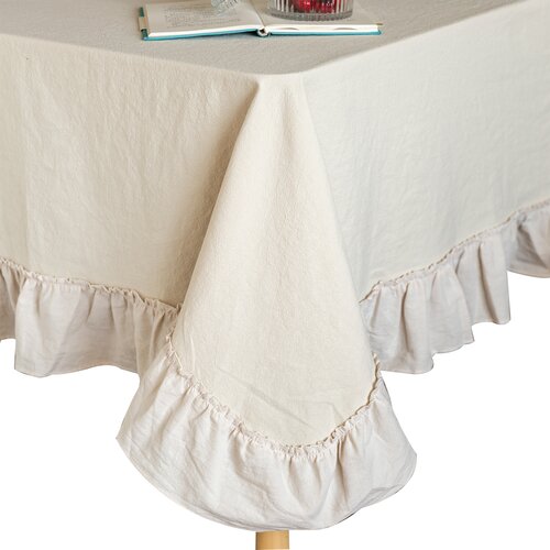 Rosalind Wheeler Agna Rectangle Pure Color Birthday Cotton Tablecloth ...
