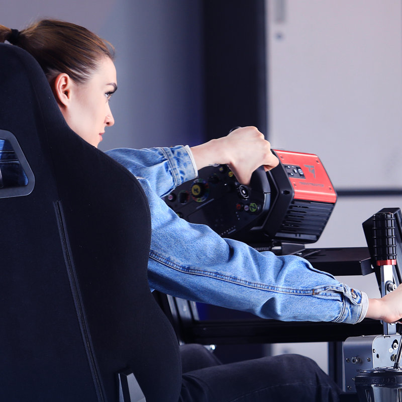 Anman Aluminum F1 Racing Simulator CockpitFit Logitech G29 Thrustmaster Ergonomic PC & Racing Game Chair