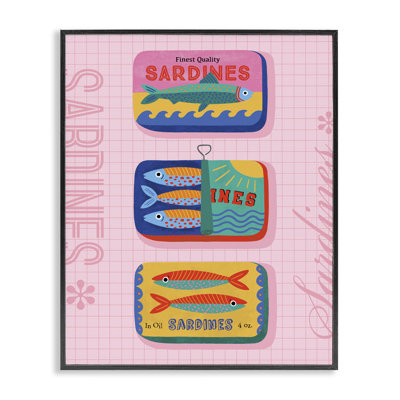 Vive sardine peut dessiner, estampe numérique par Nina Seven