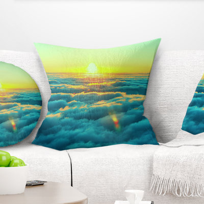 Coussin magnifique coucher de soleil sur les nuages