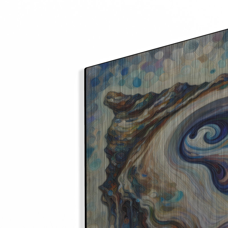  «Trippy Oyster» par Rich Monet, art mural en métal, 36 po x 24 po, H 24 po x l 36 po