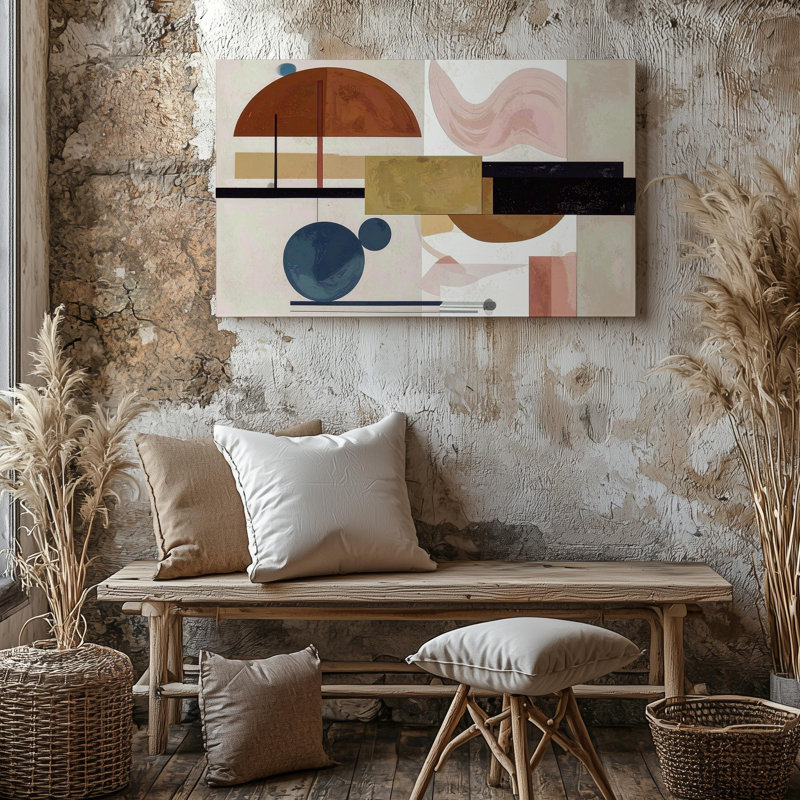 Art mural sur toile Mid Century Modern, H 9 po x l 12 po