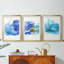 Waterscape I - Impression personnalisée de qualité supérieure avec passe-partout - 3 pièces-377797839-377797838
