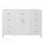 Meuble-lavabo 47 po sans lavabo, armoire seulement, 2 portes et 8 tiroirs, système de fermeture en douceur, design classique, blanc-599922278-599922281