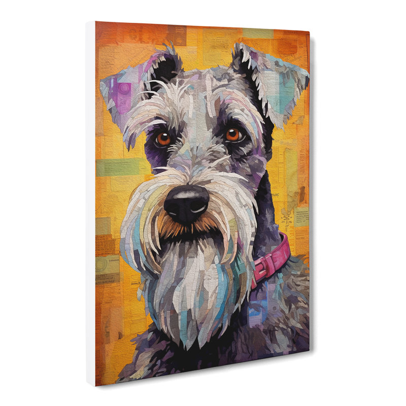 Schnauzer Dadaism - Wrapped Canvas, 76cm H x 50cm W x 3cm D