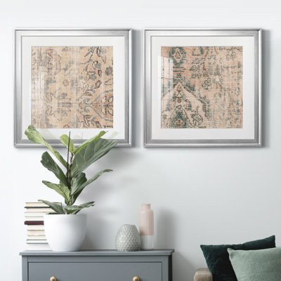 " Faded Textile I " 2 - Pieces