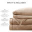 Drap simple taupe - 100% pour un espace de sommeil confortable, brossé des deux côtés, livré avec un drap plat, des draps-housses et une taie d'oreiller, des matelas élastiques de 16 po, 3 pièces lavables à la machine dans un ton doux