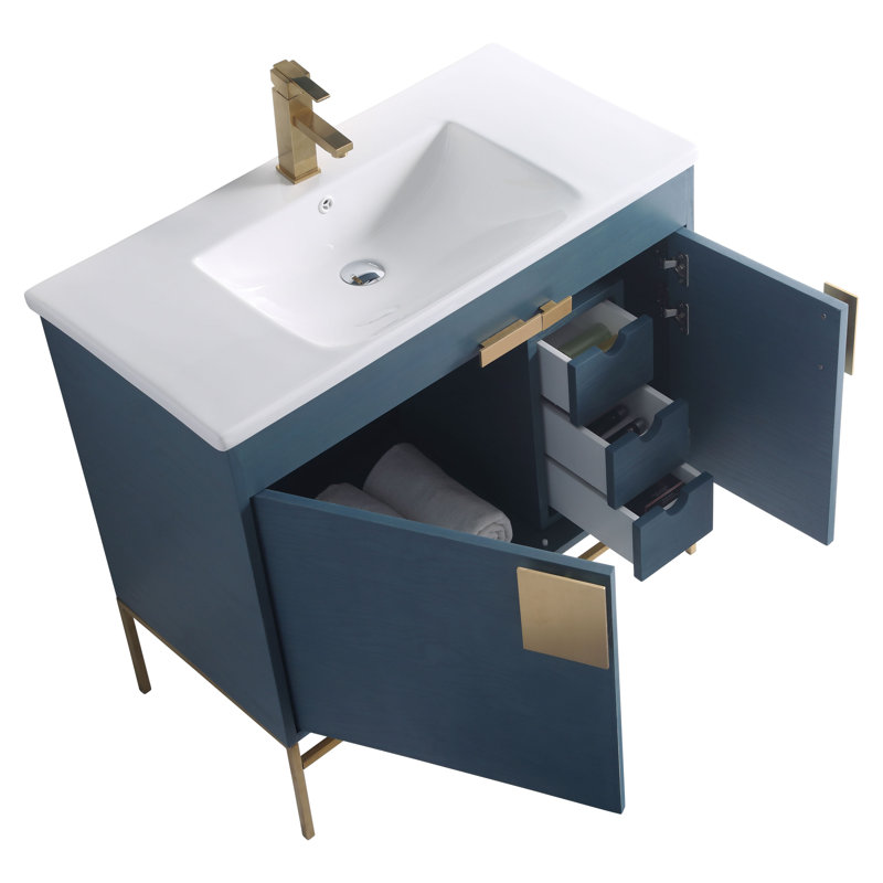 Allimae Bathroom Cabinet, Blue