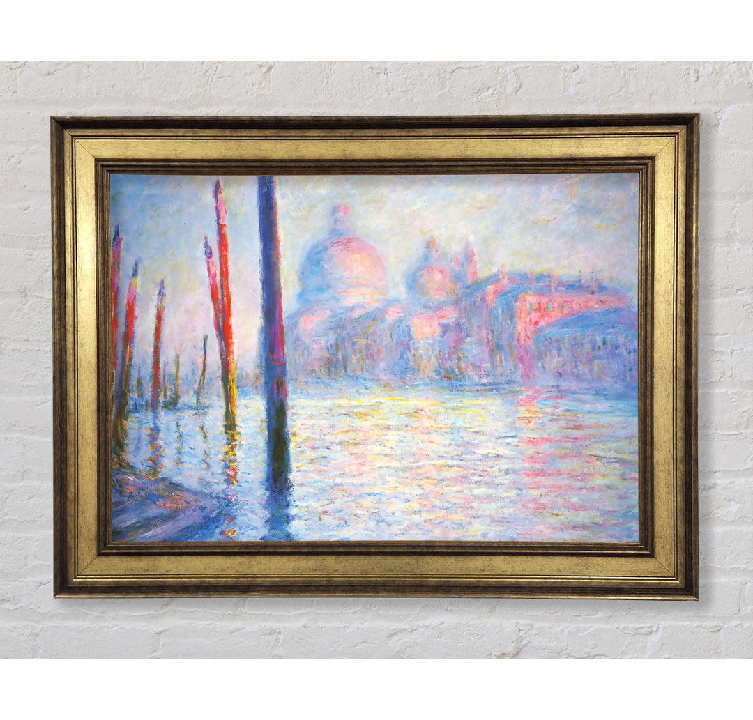 Gerahmtes Leinwandbild Monet Canal Grand