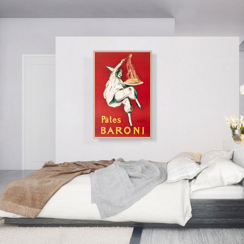 «Pates Baroni 1921» par Leonetto Cappiello - reproduction d'art sur toile tendue, H 40 po x l 26 po x P 1,5 po