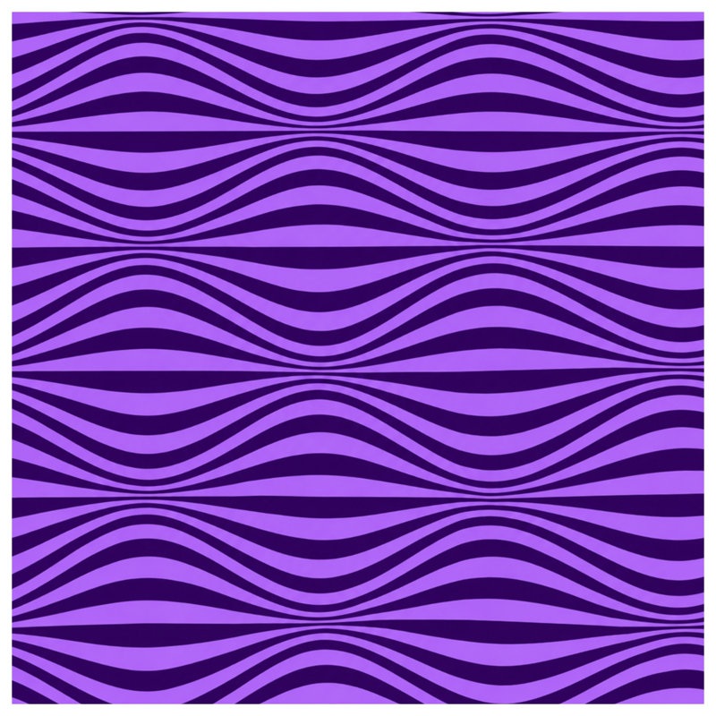 Édredon mauve à lignes ondulées mauves, Queen