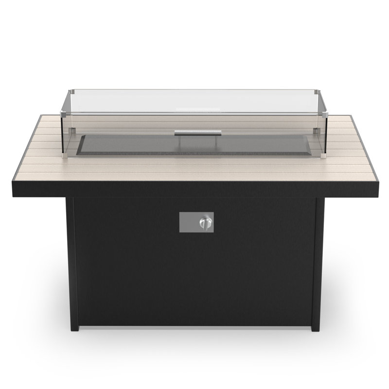 Aluminum Propane Gas Fire Pit Table, Seashell