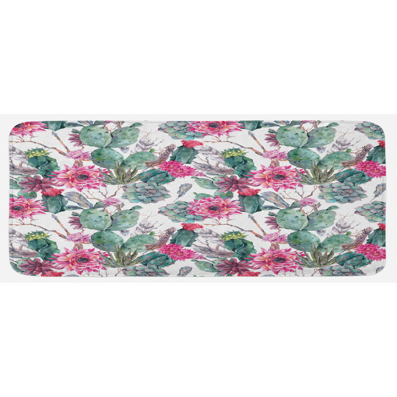 Tapis de cuisine à brindilles et flèches en forme de cactus avec ressorts