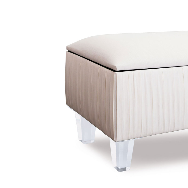 Dominique Upholstered Storage Bench, 16" H x 68" W x 22" D