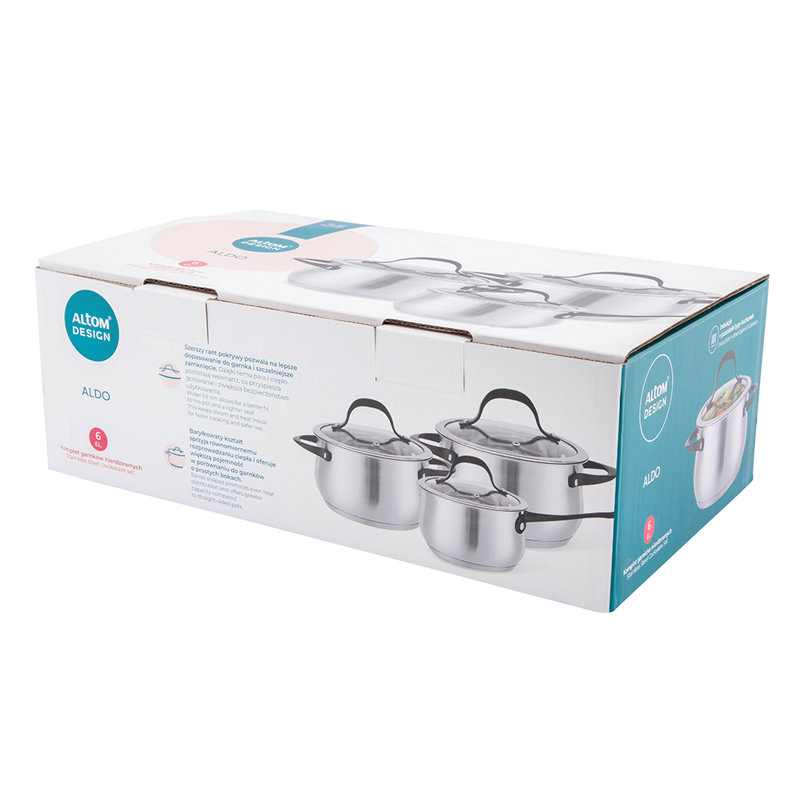 6 - Piece Stainless Steel Cookware Set