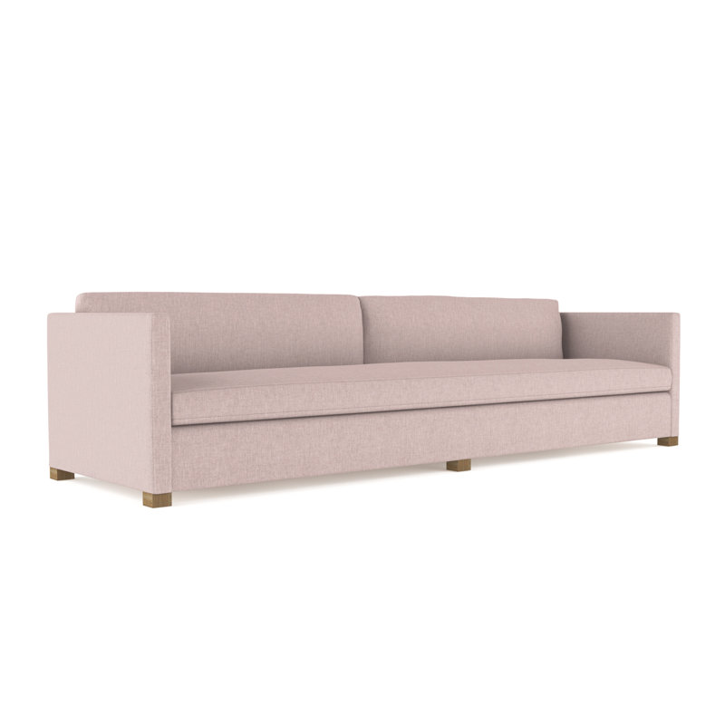 Canapé Madison, H33 po x l 120 po x P 38 po, Peluche velours rosé, Patiné
