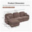Canapé d'angle modulaire profond en chenille UI Furniture, 267 cm L x 147 cm P x 95 cm H