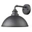 Lanterne murale d'extérieur 10,5 po à 1 lumière noir martelé avec intérieur or mat
