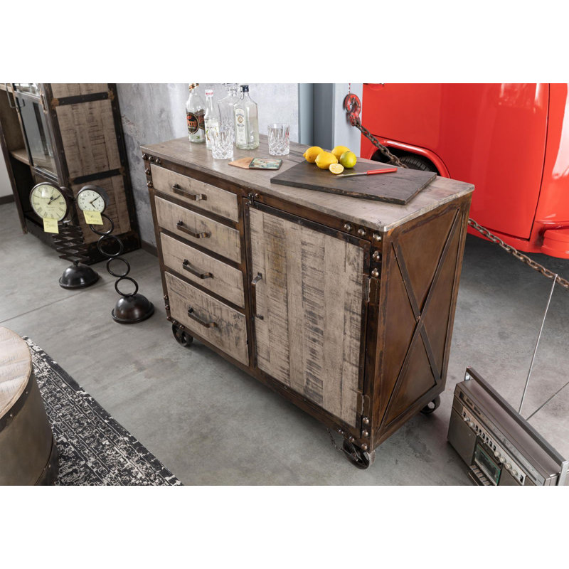 Heavy Industry 120cm Sideboard, Brown