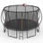 14Ft Trampoline Pumpkin- Black Red- Fframe Height 90Cm