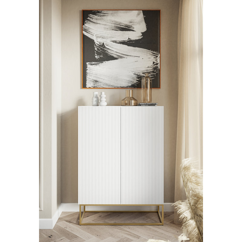 Arrandale Metal 2 - Door Rectangle Accent Cabinet, White