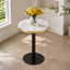 Tables basses compactes et à cocktail, en acier aggloméré marbré de 23,6 po, salle à manger moderne