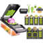 Hachoir à légumes 16 en 1, mandoline, coupe-légumes avec éplucheur, ustensile de cuisine multifonctionnel pour la préparation des fruits et des salades