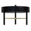 Table basse ronde moderne avec plateau rotatif en bois avec rangement et pieds en métal