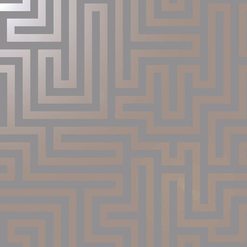 Metallic Bold Stripe Stripes Feature Wallpaper, Rose Gold