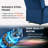  Wide Lay Flat Power Lift Recliner Chair for Elderly, Heavy Duty Oversized Fabric Lift Chairs Recliner Sofa with Heat and Massage and Charging Ports, Chenille Blue-129176064-129176063