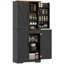 Armoire de rangement 72 po, noir