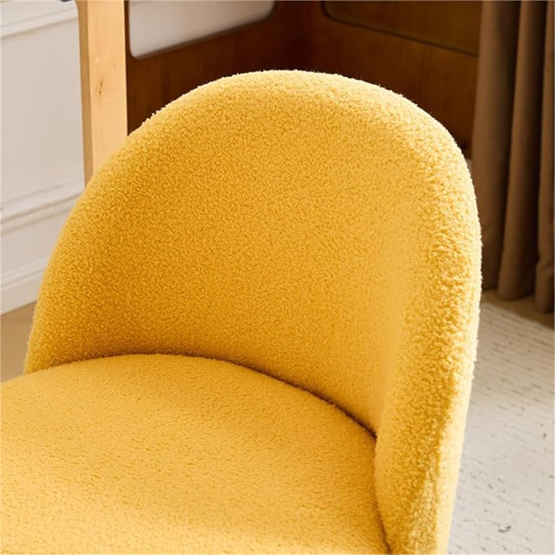 Mignon fauteuil de bureau sans accoudoirs VINGLI, Jaune œuf ensoleillé