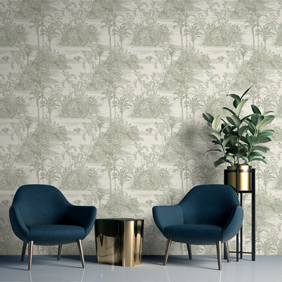 Papier peint adhésif Tropic Toile
