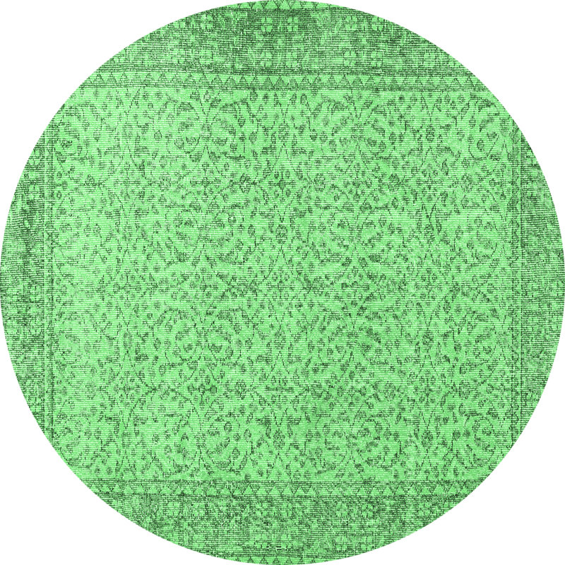 Washable Oriental Indoor Rug, Round 7'