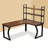 Solid Wood L-Shaped Desk/Computer Desk with Bookshelf-1660606638