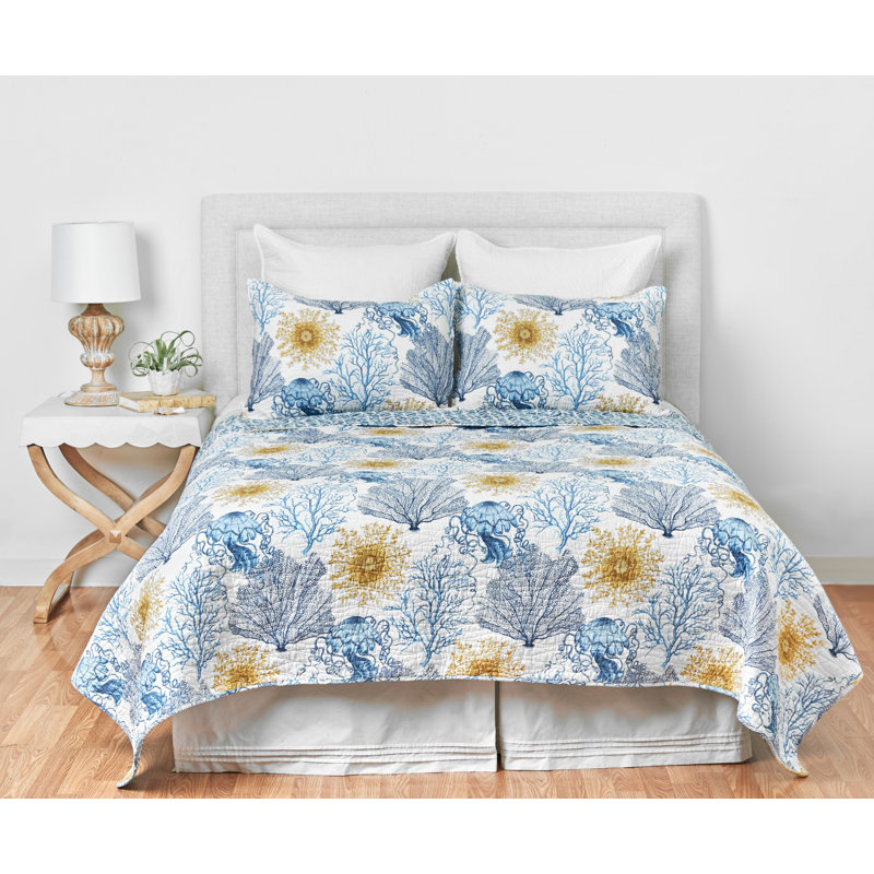Monterey Mist Blue and Yellow Cotton Standard Sham