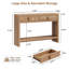 Console en bois avec 2 tiroirs, table de canapé pour le couloir, le vestibule, le salon-183613273-182425761