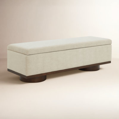 Morje 61" Linen Entryway Bench