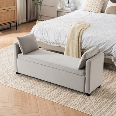 Shaneta 55" Upholstered Storage Ottoman Bench for King Size Bed