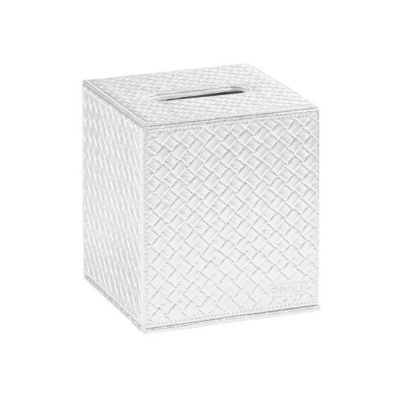 Housse pour boîte de tissu Oconto, Blanc perle