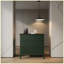 Grande table de bout moderne avec rangement à 32 tiroirs cannelés vert 32 po-129160737