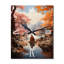 Horloge murale bouddhiste rose-99629373