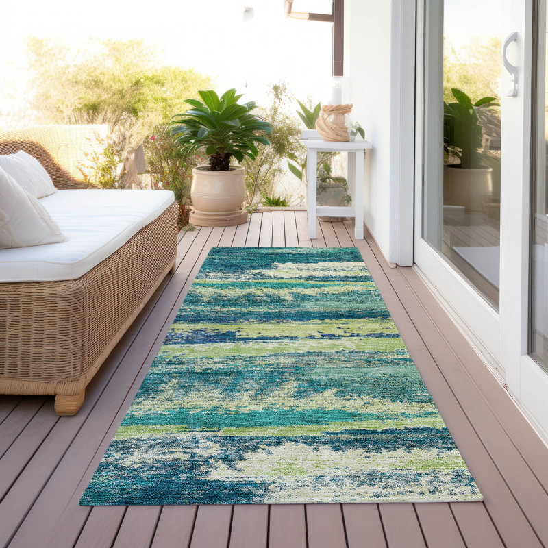 Tapis rectangulaire Aleighna avec envers antidérapant, Runner 2'3" x 7'6"