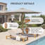 Parasol droit rond en aluminium 10 pi Rydal-257582392