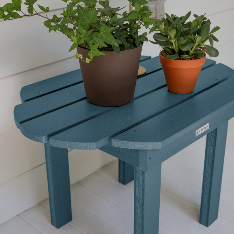 Table d'appoint en plastique Anette, Bleu Nantucket