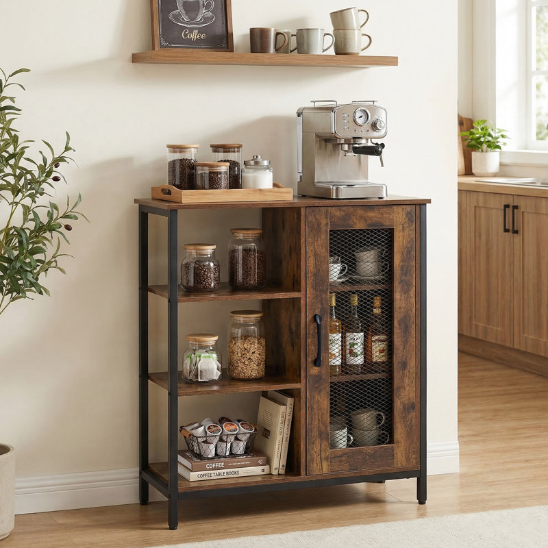 70cm Sideboard, Brown/Black