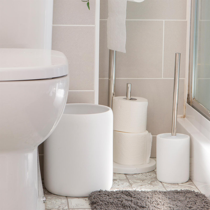Harbour Housewares - Resin Toilet Accessories, White