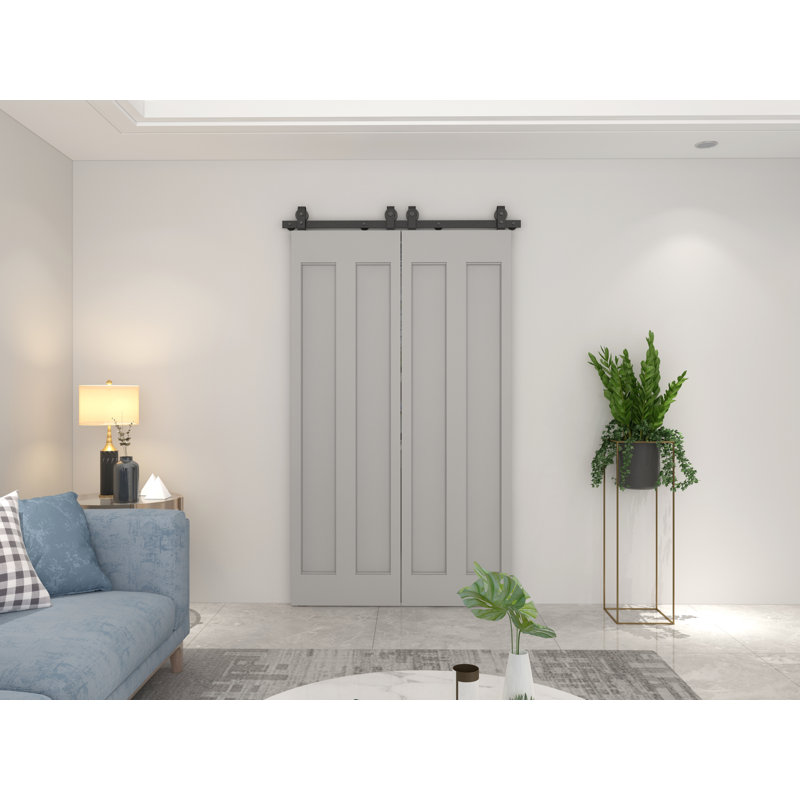 Matte Black Steel Folding Bi-Fold Door Hardware Kit