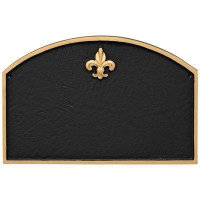 Fleur de Lis 1-Line Wall Address Plaque